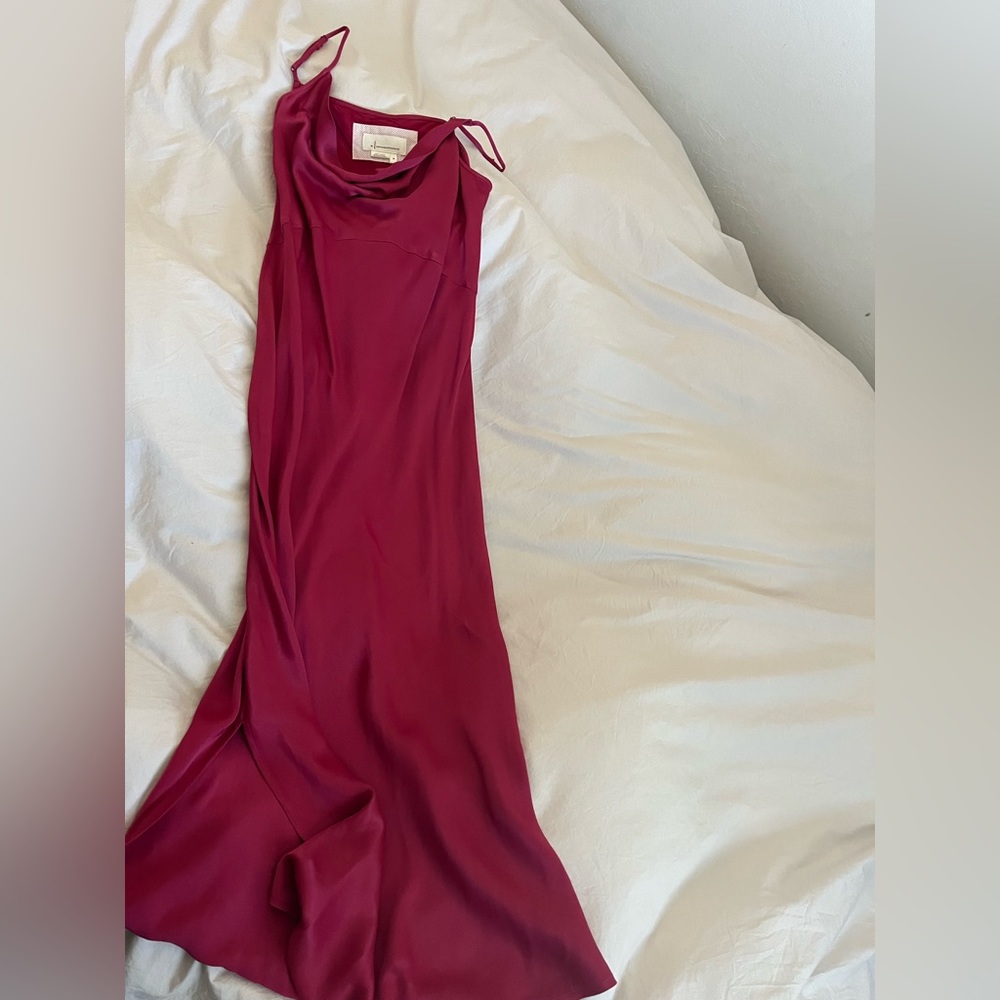 Anthropologie Elyse Bias pink slip dress size medium